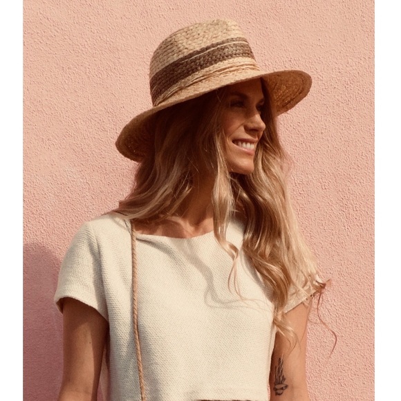 Zara Wide Brim Straw Panama Hat - Picture 2 of 8